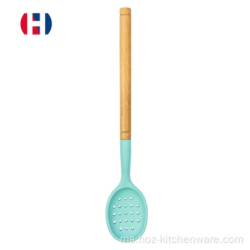 Silikon dapur slotted skimmer dan ladles